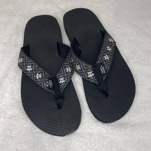 Surfware Other - SurfWare- Men's Black Flip Flops Everyday Beach Summer Sandals Shoes Size 10